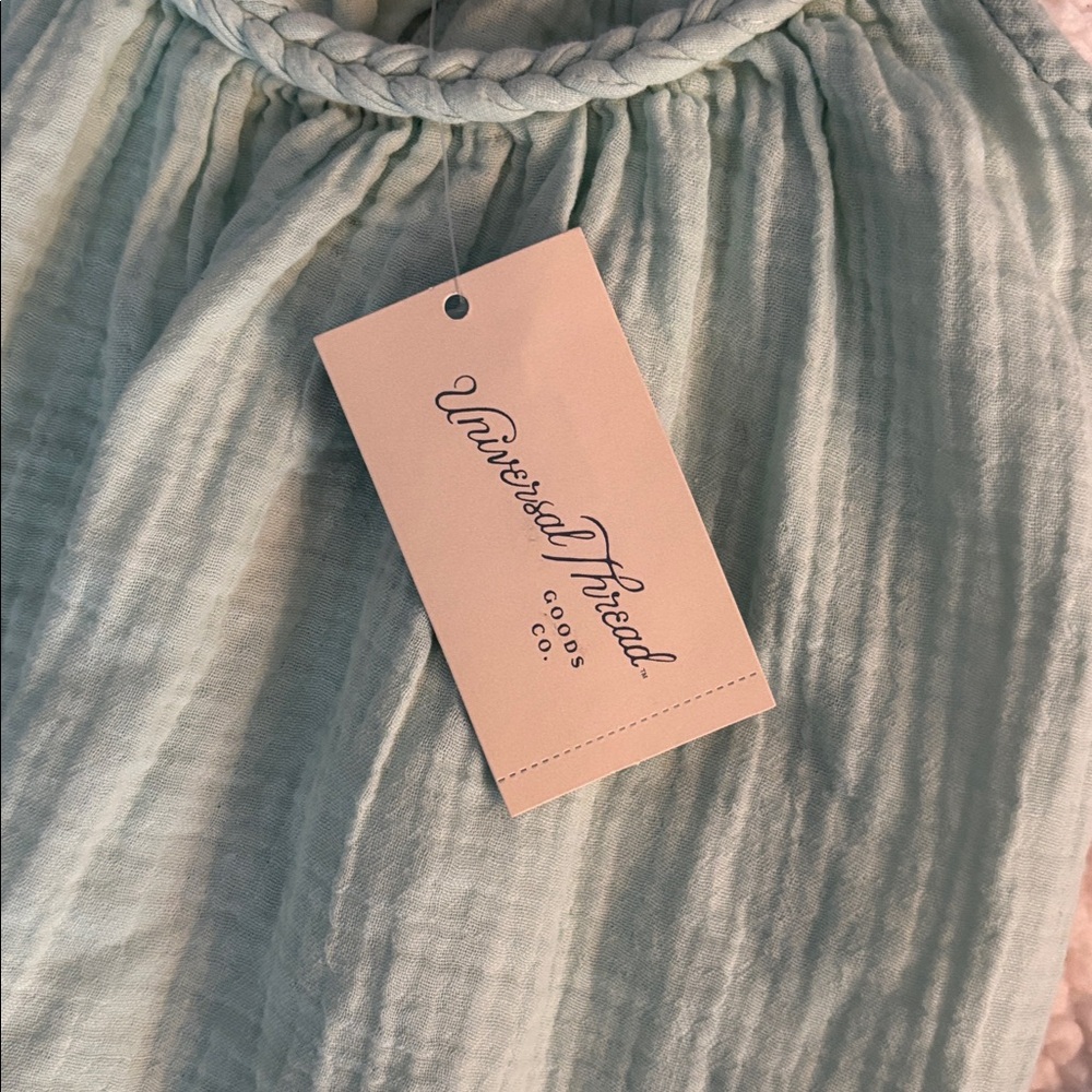 Nwt universal thread Light Green Camisole Top braided trim - Picture 6 of 6